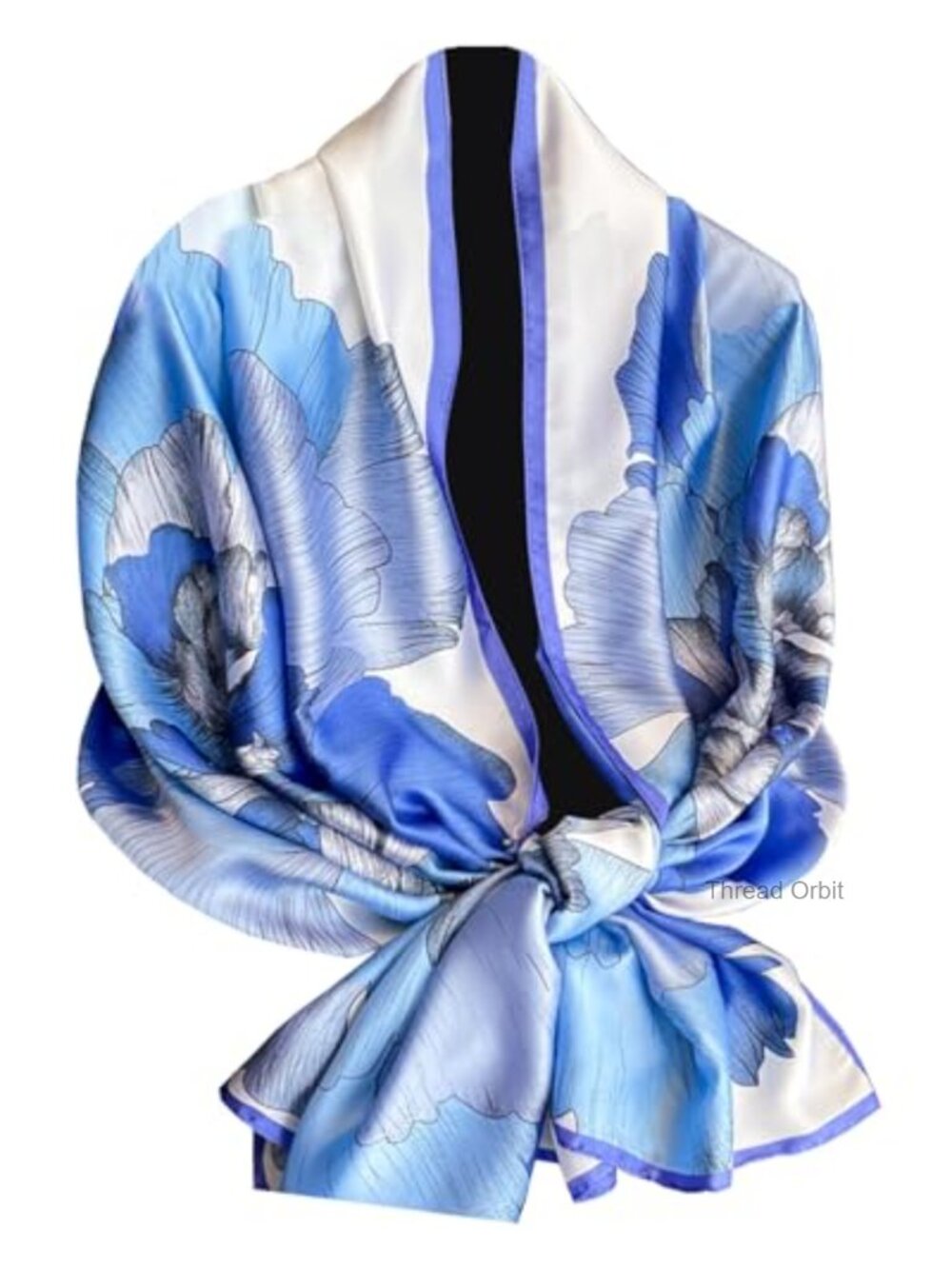 Silky Polyester Satin Shawl Wrap Long Lightweight Scarf for Formal Evening Gowns